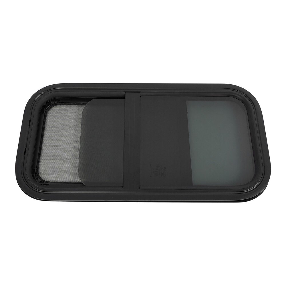 2Pcs RV Window Vertical Slide Window Rectangular Venting Window w/Trim Rings