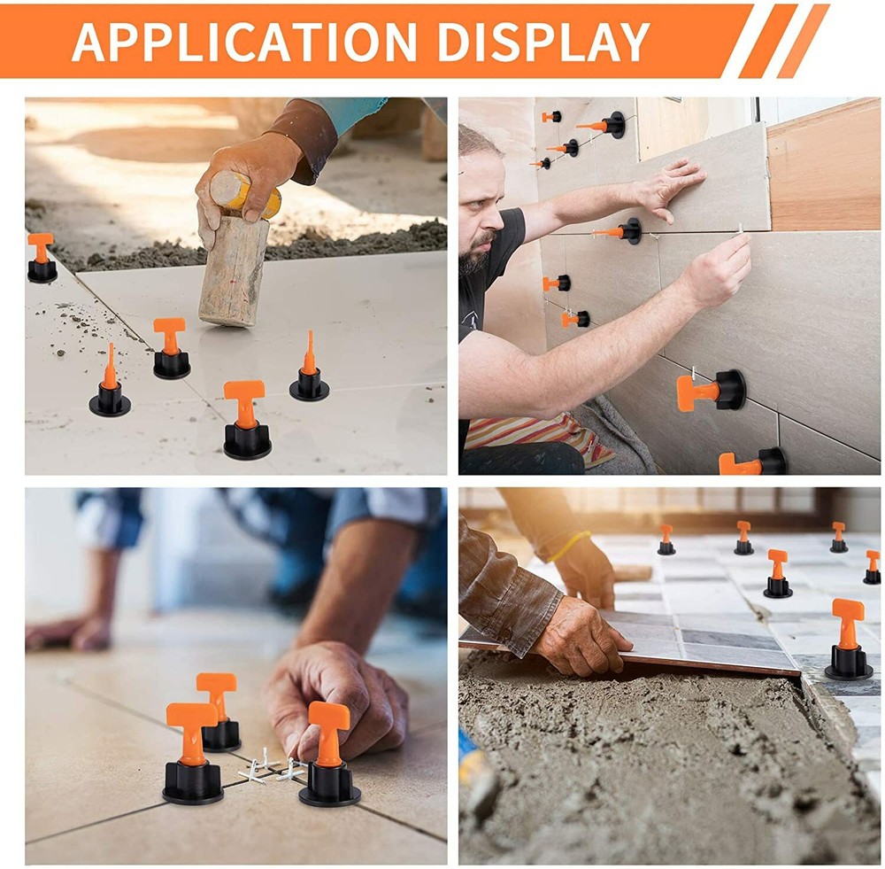400PCSX Tile Leveling System Kit Reusable Tile Spacer Wall Floor Clips Tool ZS