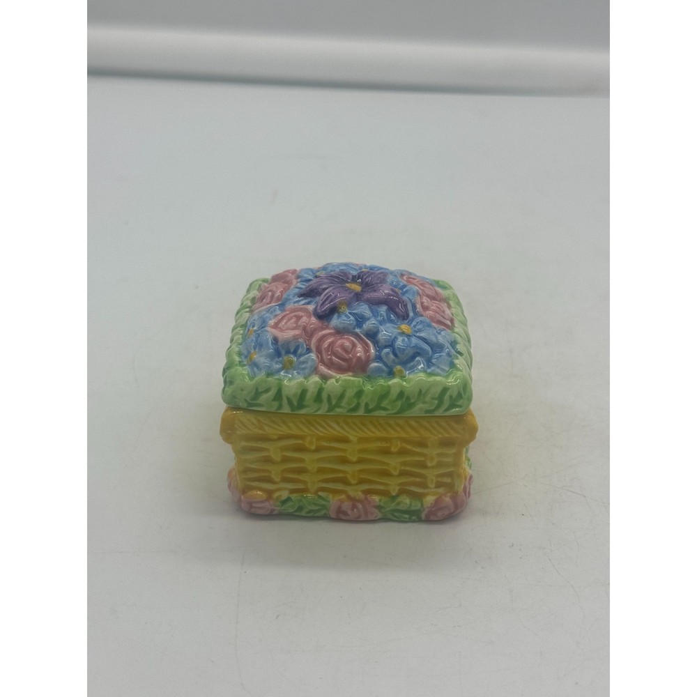 JCM Trinket Basket Flower Basket Theme Spring