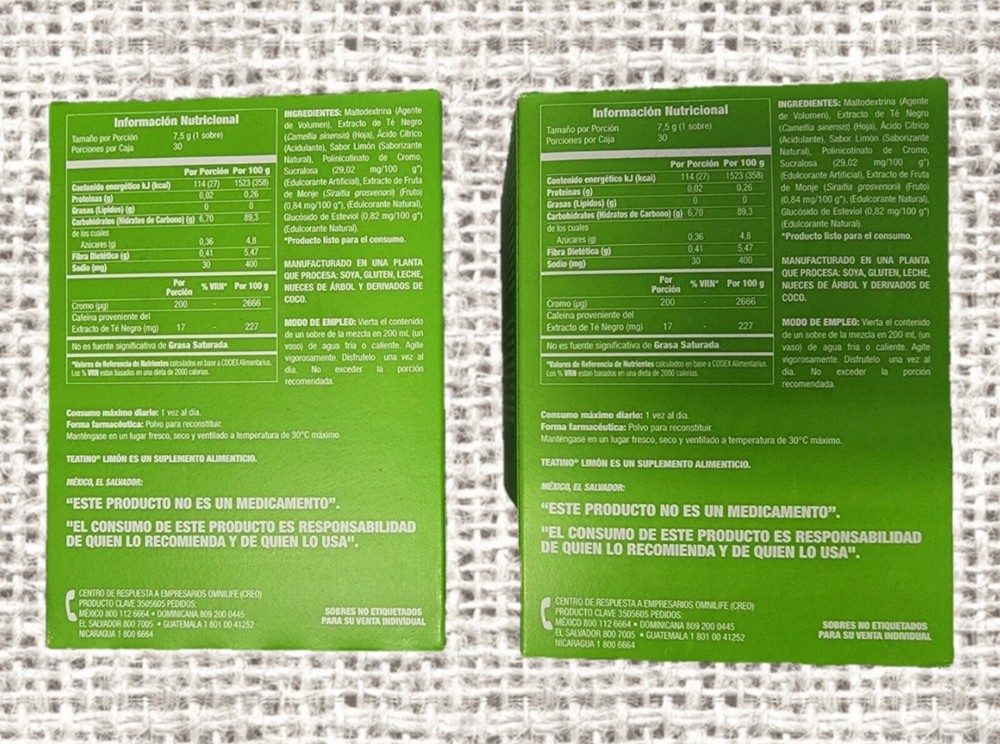 TEATINO LIMON "2 PACK" **FREESHIPPING** Same Day 2 Boxes