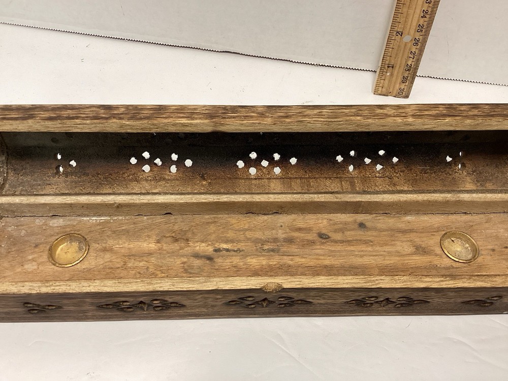 Wooden Incense Box Holder 12”