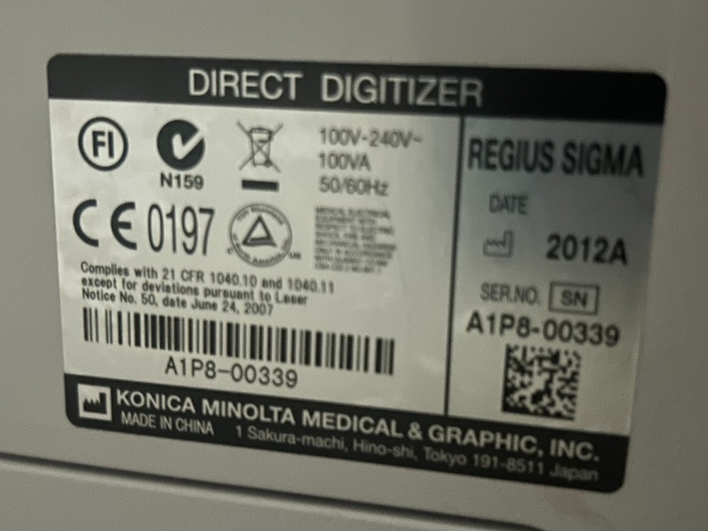 Konica Sigma CR Imaging System W/Laptop loaded vet software
