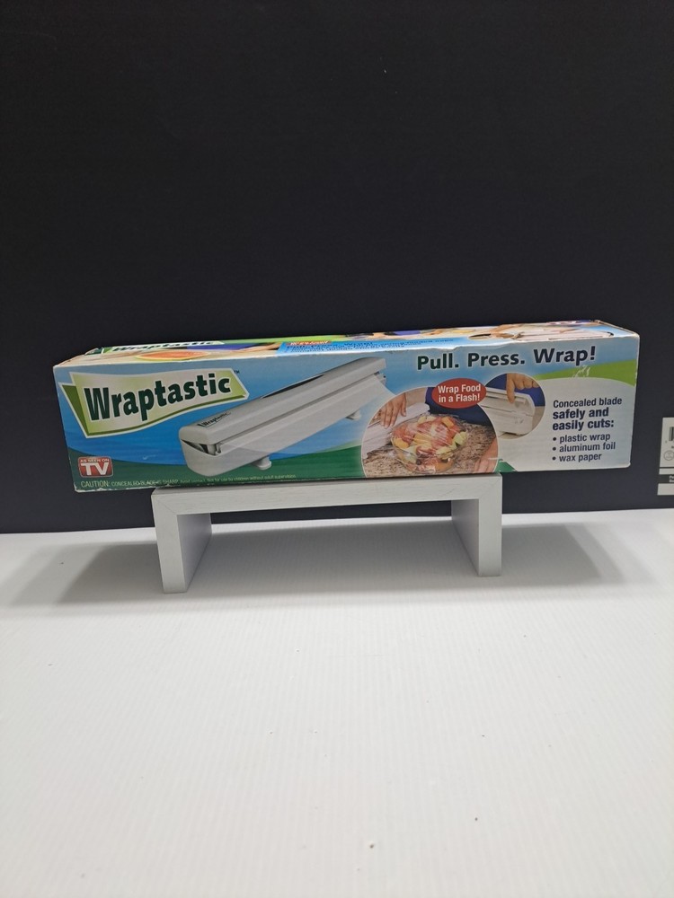 Wraptastic Dispenser Plastic Wrap - Foil - Or Waxed Paper Pull Press Wrap NIB