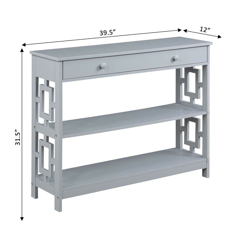 Convenience Concepts Town Square 1 Drawer Console Table
