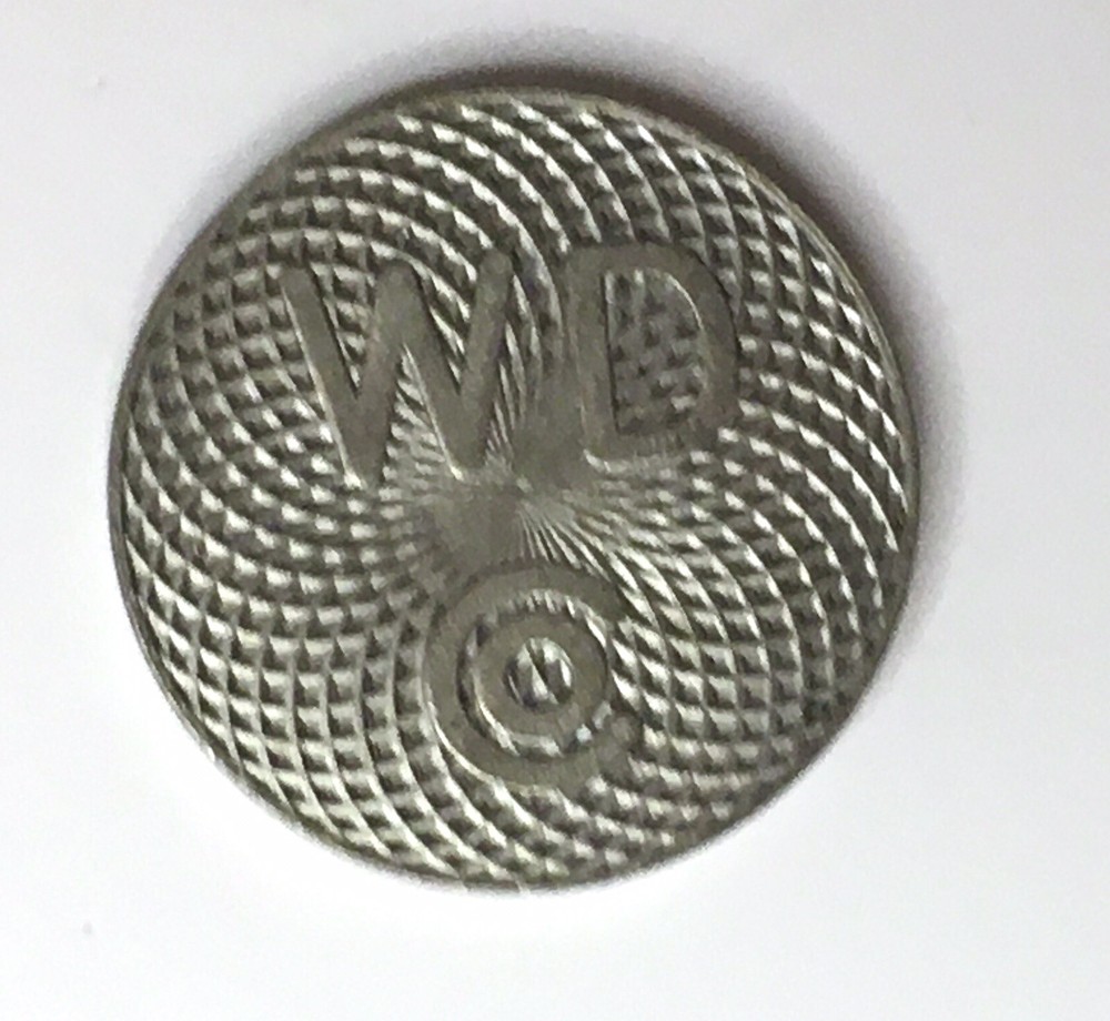 Vintage WD Co Token Unknown Age and Origin