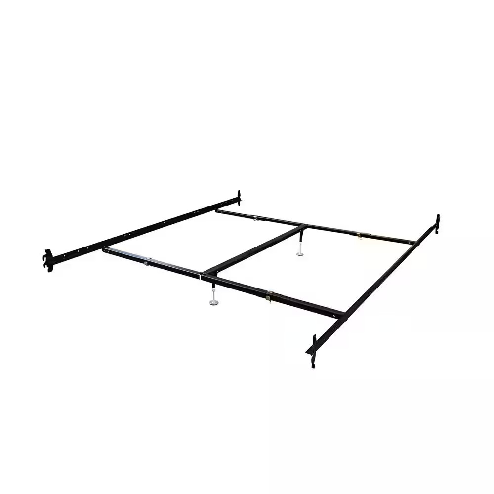 Black Adjustable Bedframe Headboard Footboard Hook on Bed Rails