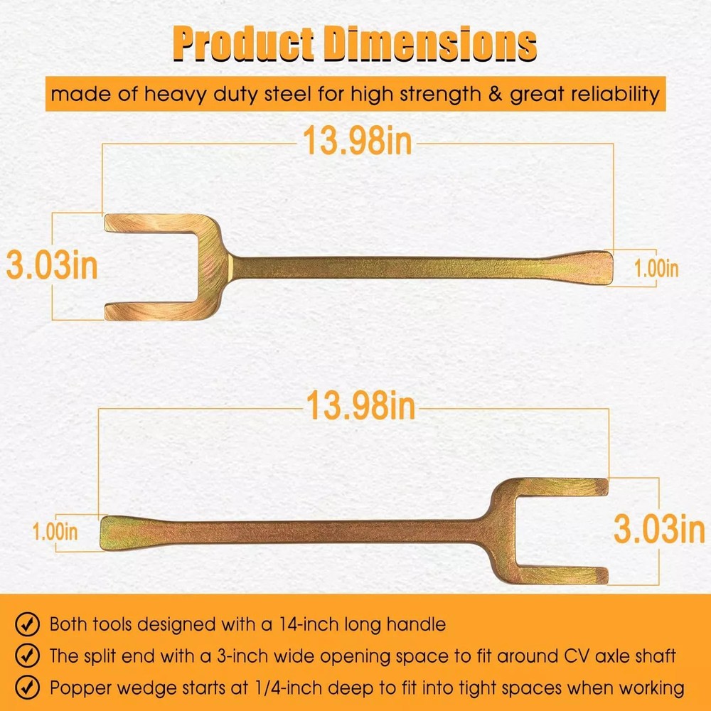 12020 Front Wheel Drive Axle Puller Fork Kit & 1040 Inner CV Axle Removal Tool