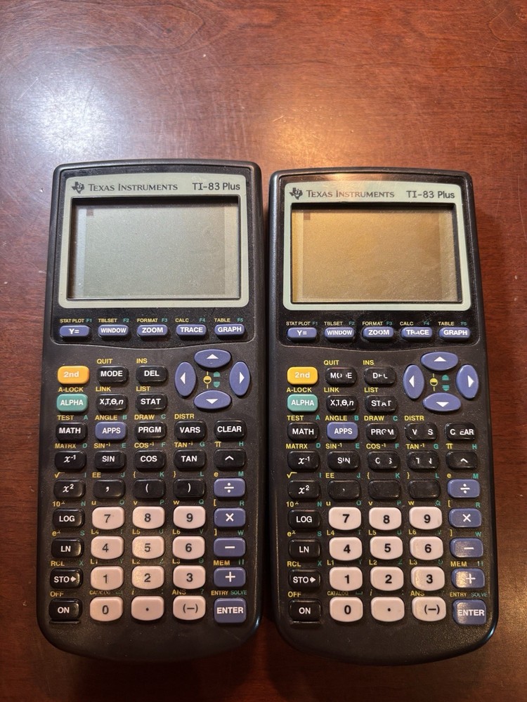 (2) Texas Instruments Ti-83 Plus Graphing Calculators Both Work