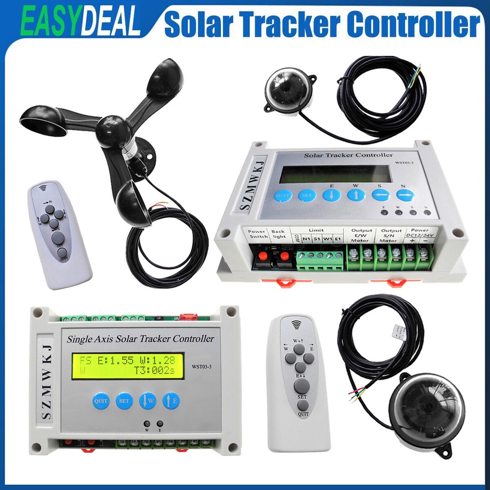 WST03-3/WST03-2 Solar Panel Tracker Controller W/ IR Remote Wind Speed Sensor EL