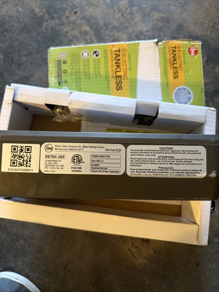 Rheem Performance 3.5kW 0.68GPM 120V Point of Use Tankless Electric Water Heater