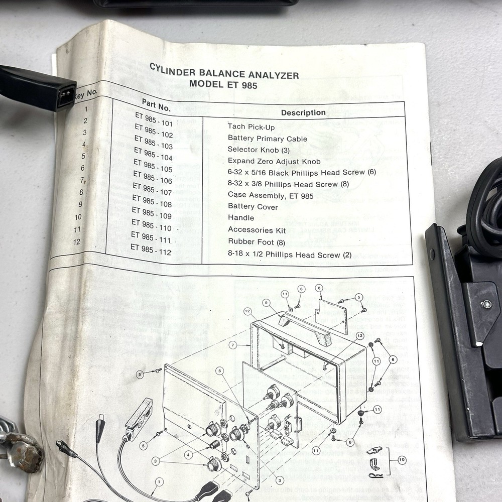 Mac Tools ET985 Cylinder Balance Analyzer W Cable Tested And Working