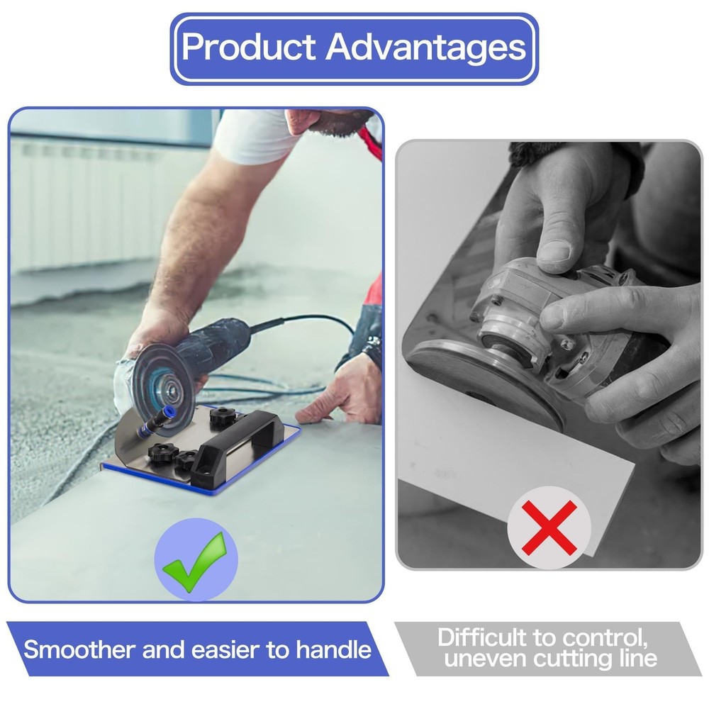 45 Degree Tile Chamfering Tool, Ceramic Tile Cutter Tool, Angle Grinder Attac...