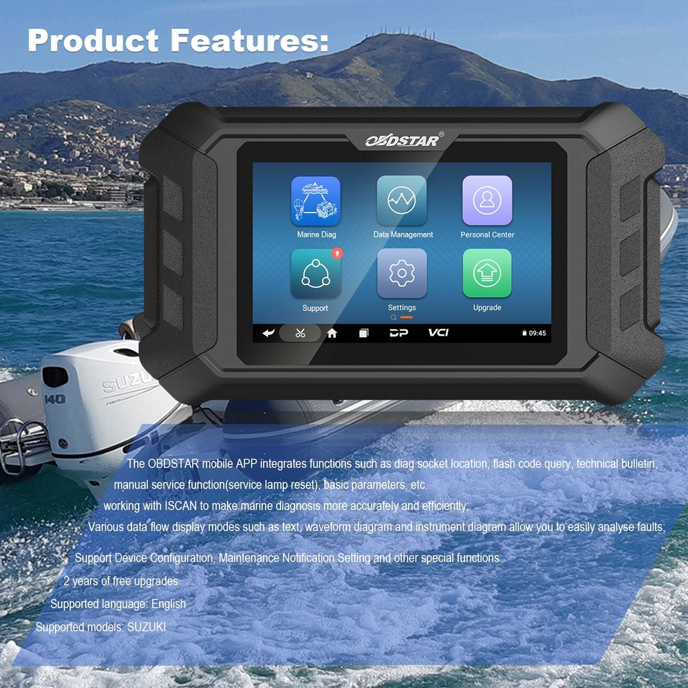 OBDSTAR iScan for SUZUKI Marine Diagnostic Code Reader OBD2 Scanner Action test