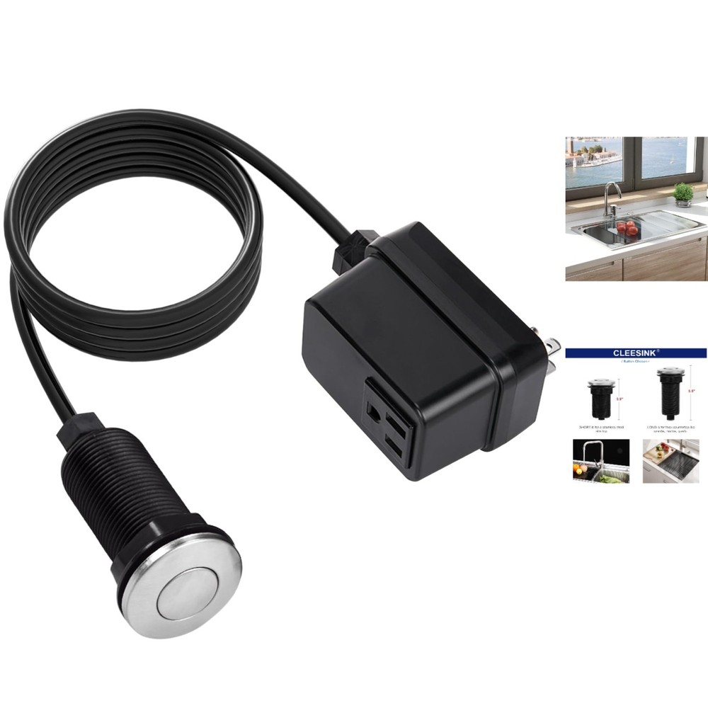 Simple Installation Long 3.5" Air Switch for Enhanced Kitchen Disposal Systems