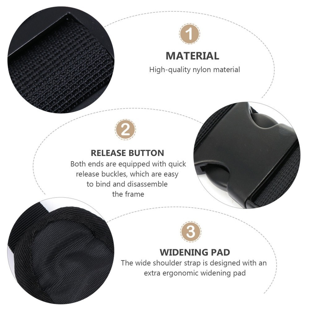 Nylon Scooter Shoulder Belt with Ergonomic Pad for Kick Foldable