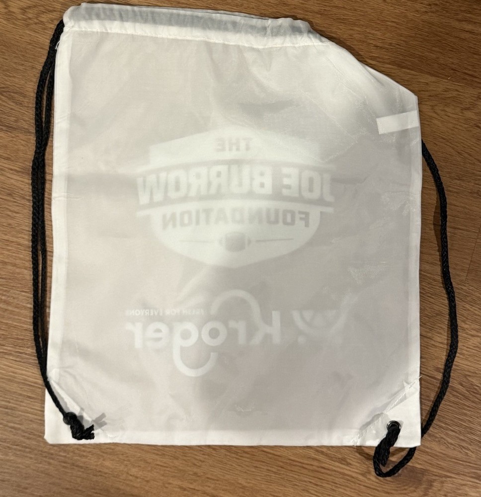 The Joe Burrow Foundation Large White Gym Training Drawstring Backpack Kroger