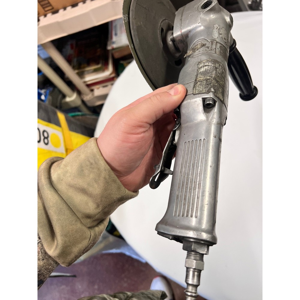 7" Right Angle Sander Tool Grinder Pneumatic Powered Tool Sanding Disc