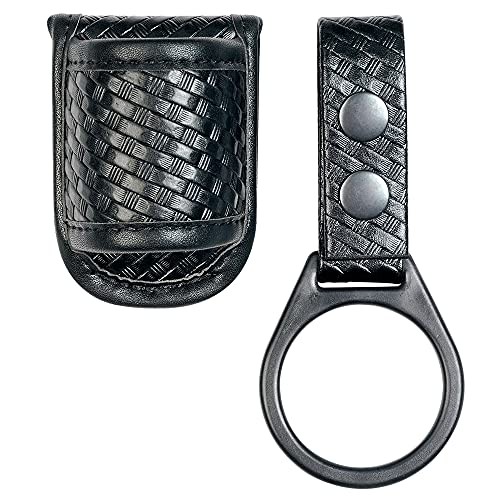 Compact Flashlight Holder(Open Top)+ Flashlight Ring Basketweave Outer Snap
