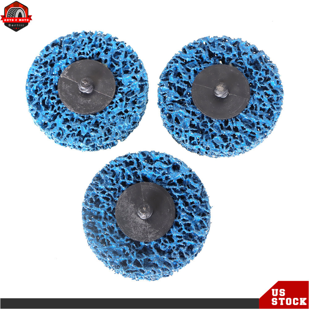 25 Pack 3" Blue Quick Change Easy Strip and Clean Discs For Paint Rust New