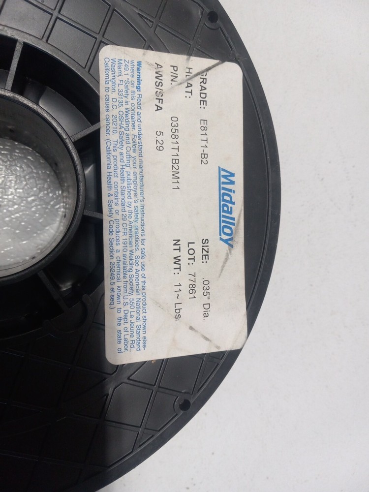 Midalloy E81t1-B2 .035 Dia Welding Wire 11 Lbs Spool