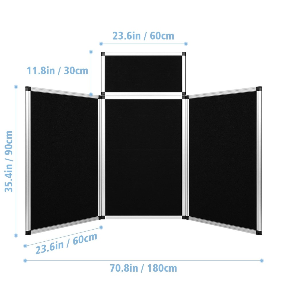 3+1Panel Header TradeShow Display Presentation TabletopDesktop Large Metal Frame