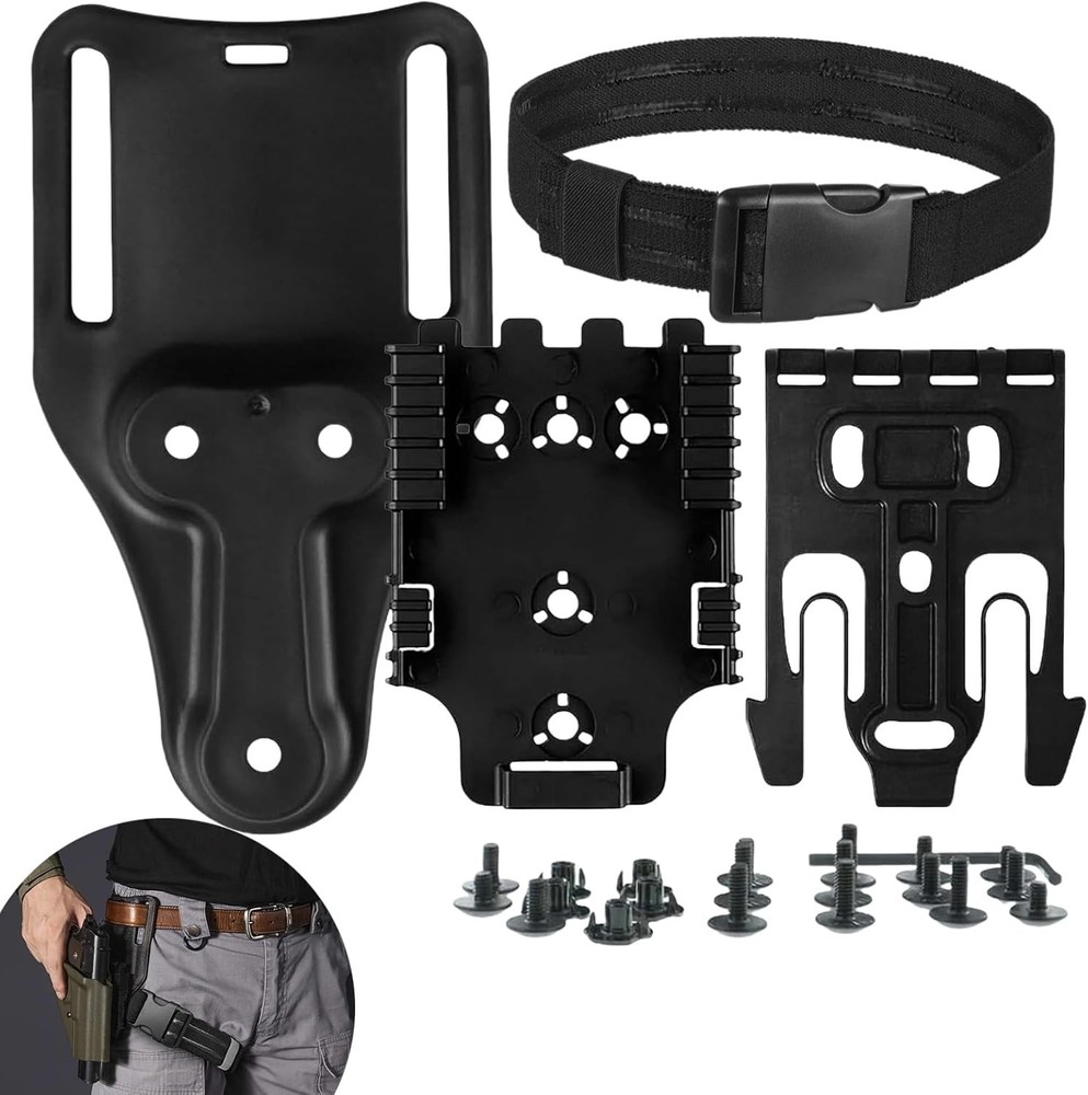 Drop Leg Holster Adapter 2" Mid Ride Belt Loop with Qls Quick Locking System,