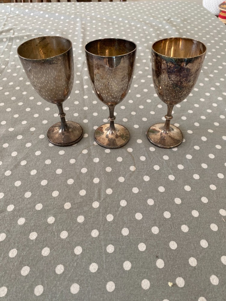 x3 Silver Plated Robert Pringle & Sons Cups