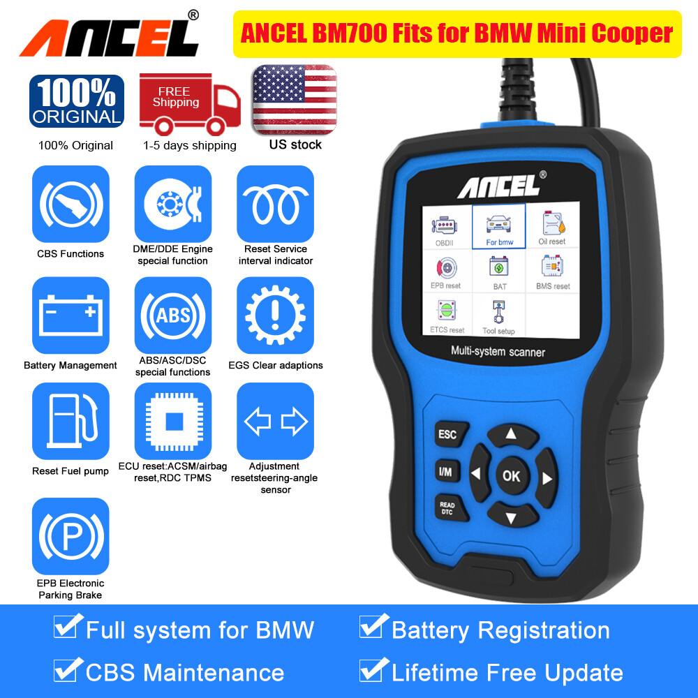 ANCEL BM700 Fit for BMW Scanner ABS Battery Registration Code Reader Diagnostic