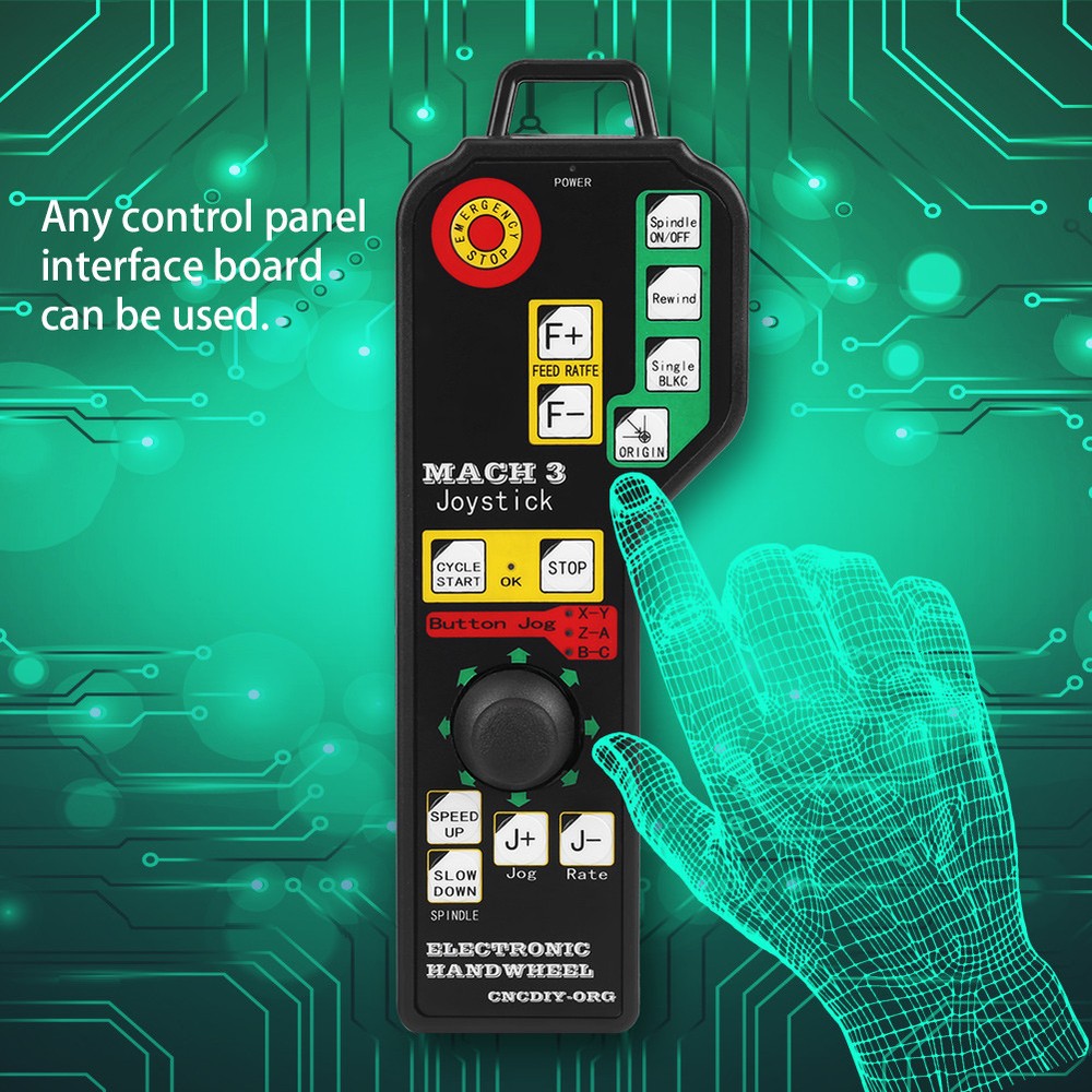 CNC Engraving Machine Manual Controller USB Connector 6-axle Control Tool Part