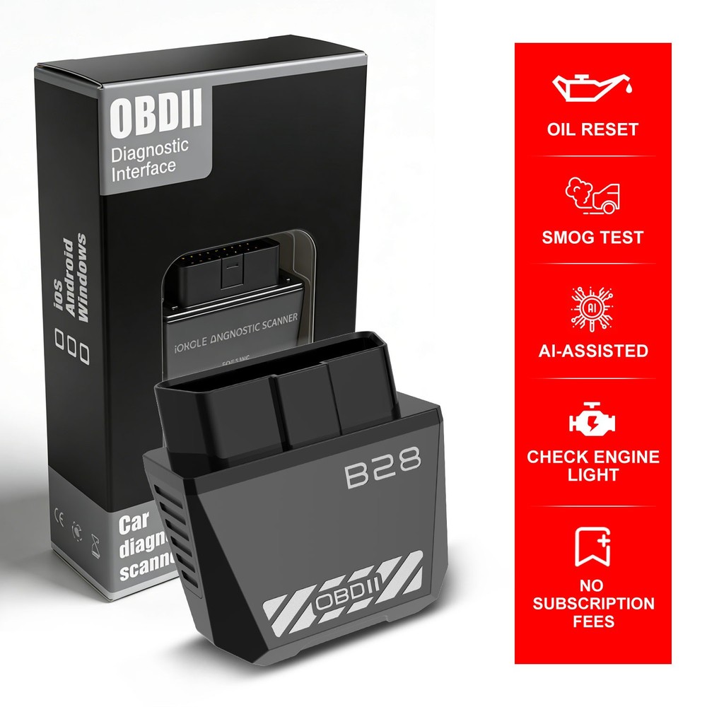 2026 NEW B28 Bluetooth OBD2 Scanner Bidirectional Diagnostic Tool ECU Coding