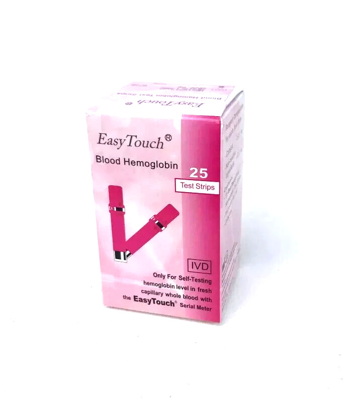 Easy Touch Test Strips For Blood Hemoglobin Level Check - 25 Test Strips