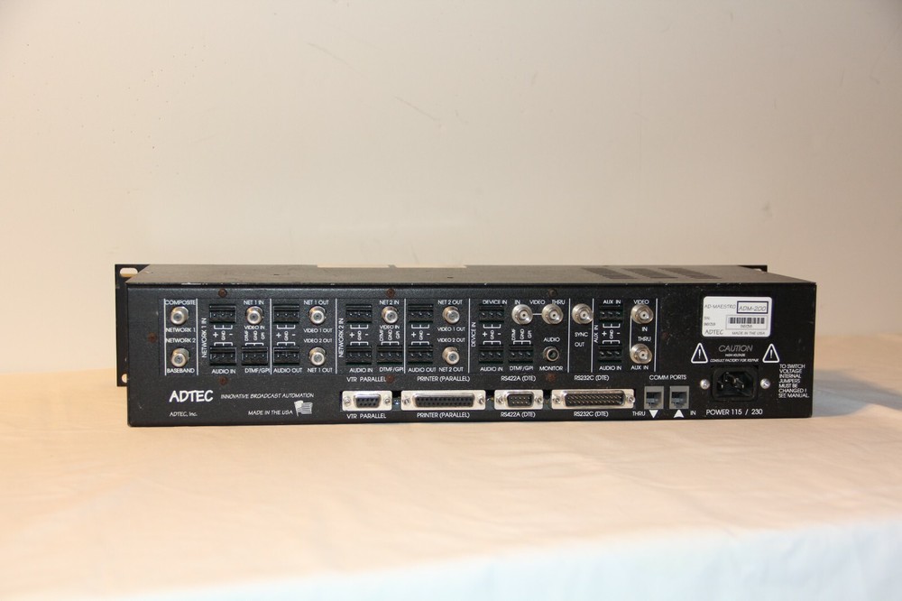 ADTEC ADM-200 AD-MAESTRO Dual Network Inserter