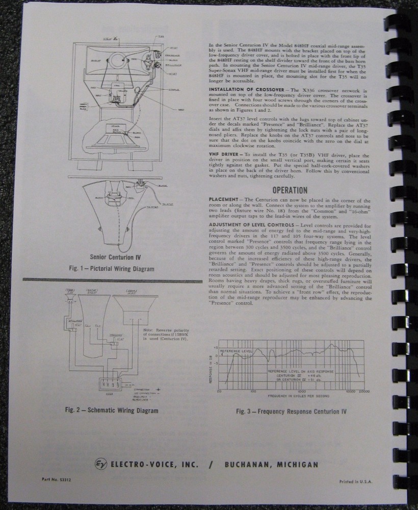 *USA* EV KD3 CENTURION DETAILED EV Speaker Plans