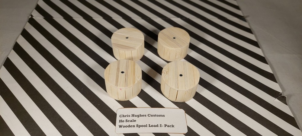 HO Scale Wooden Spool Load 2-Pack