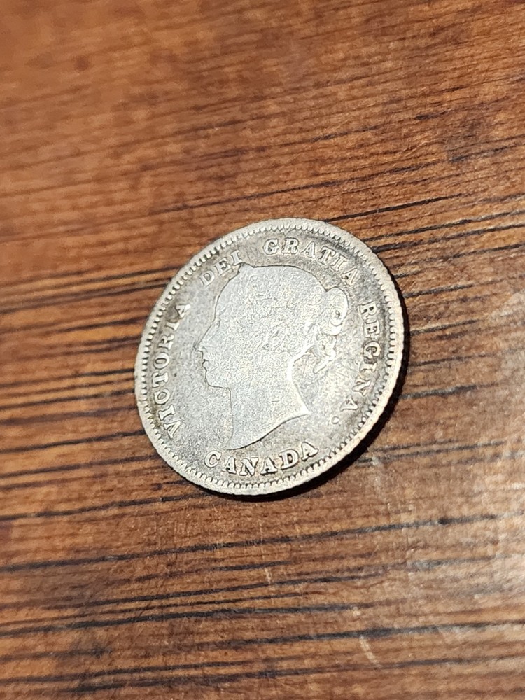 1883H Canada 5 Cents Silver Coin
