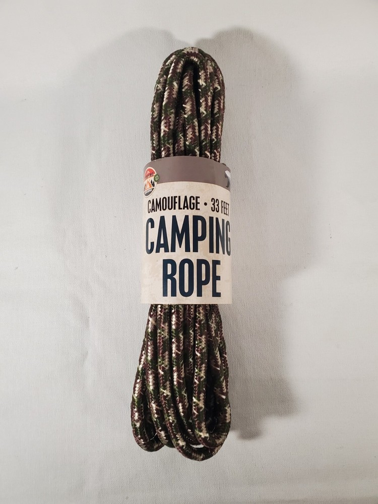 Camouflage Camping Rope 33 Feet Long   New