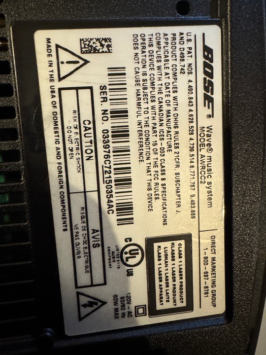 BOSE Wave Music System AWRCC2 W/Multi-CD Changer - READ DESC!