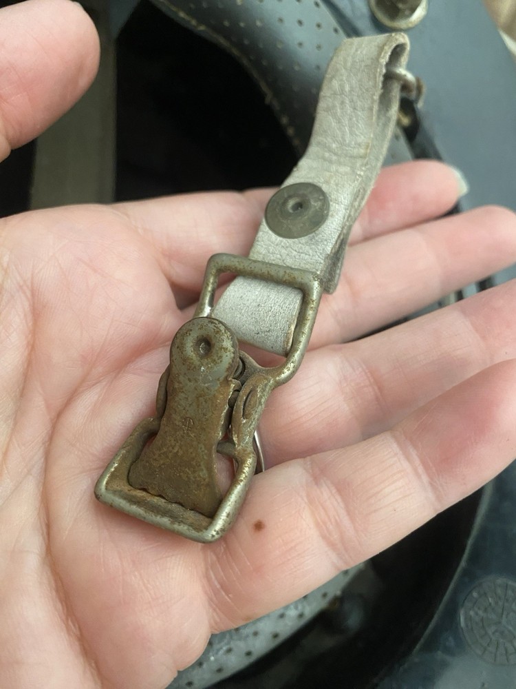 vintage MSA fire helmet With Leather Lapel