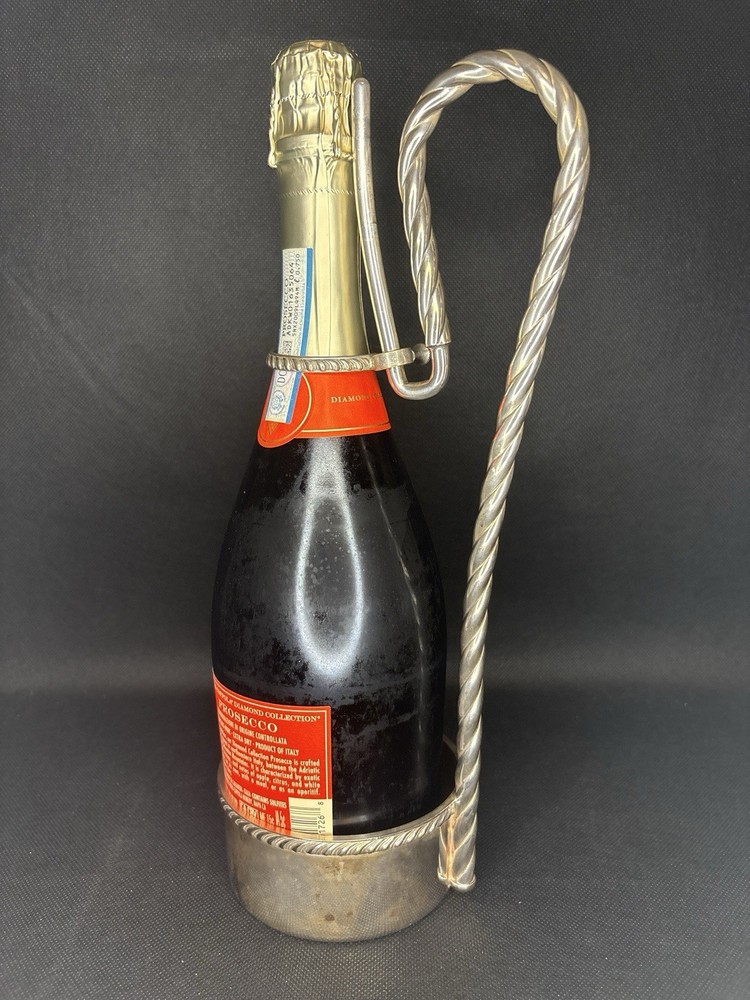 The Sheffield Silver-Plated Round Bottle Caddy With Handle