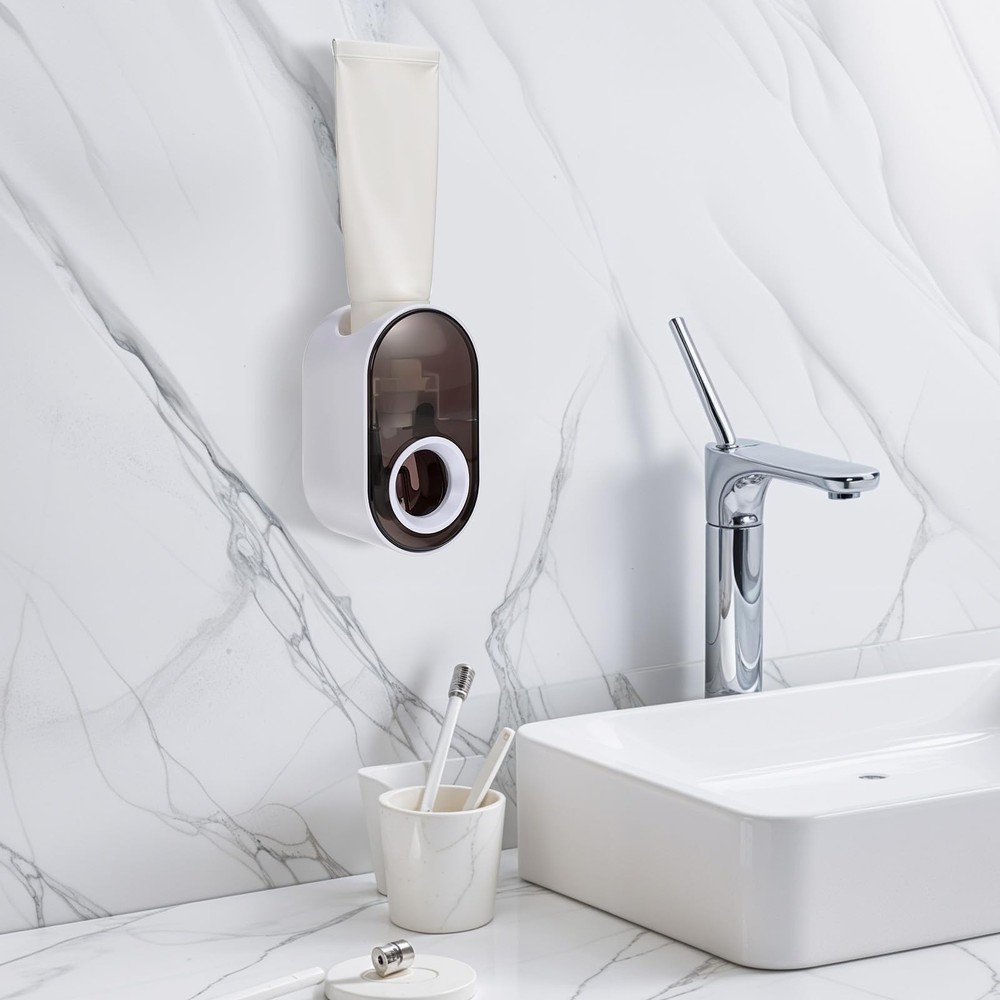 Toothpaste Dispenser Wall Mounted for Bathroom Automatic Toothpaste Squeezer ...