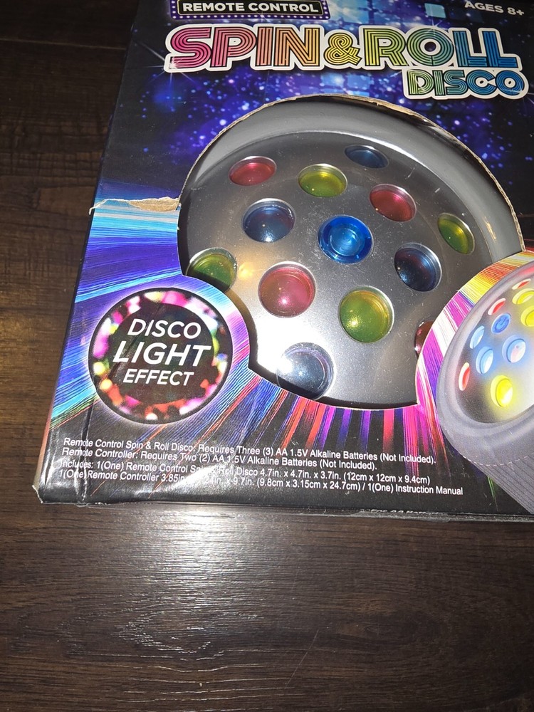 Remote Control Spin and Roll Disco Light Effect Party 360 Rotation Colorful