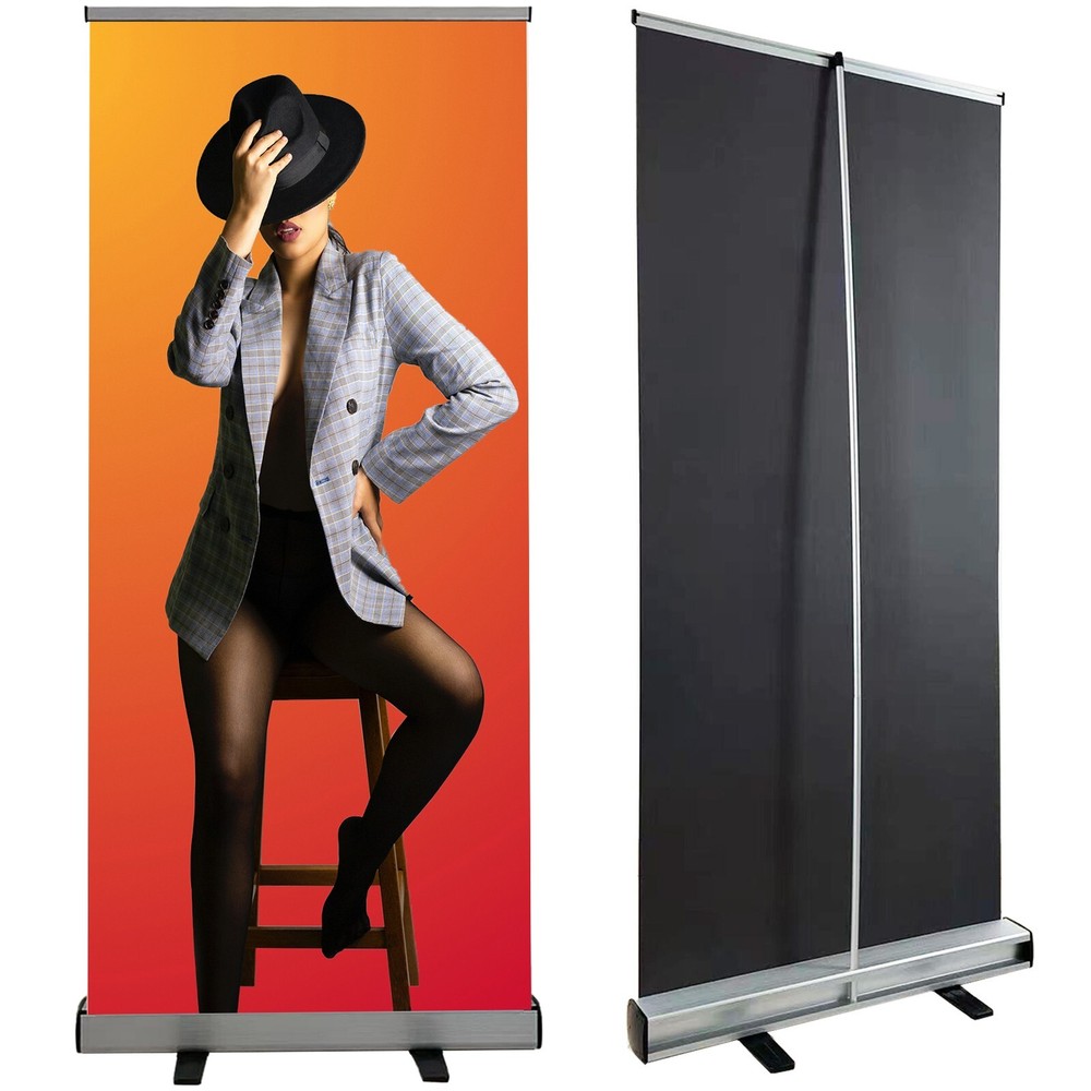 Heavy-Duty Retractable Pull Up Banner Stand 31 ½"x80" (Stand Only)
