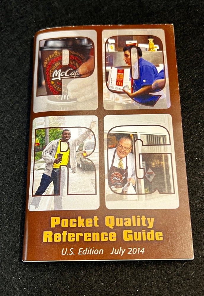 July 2014 McDonald's Pocket Quality Reference Guide, U.S.A. Edition, NOS