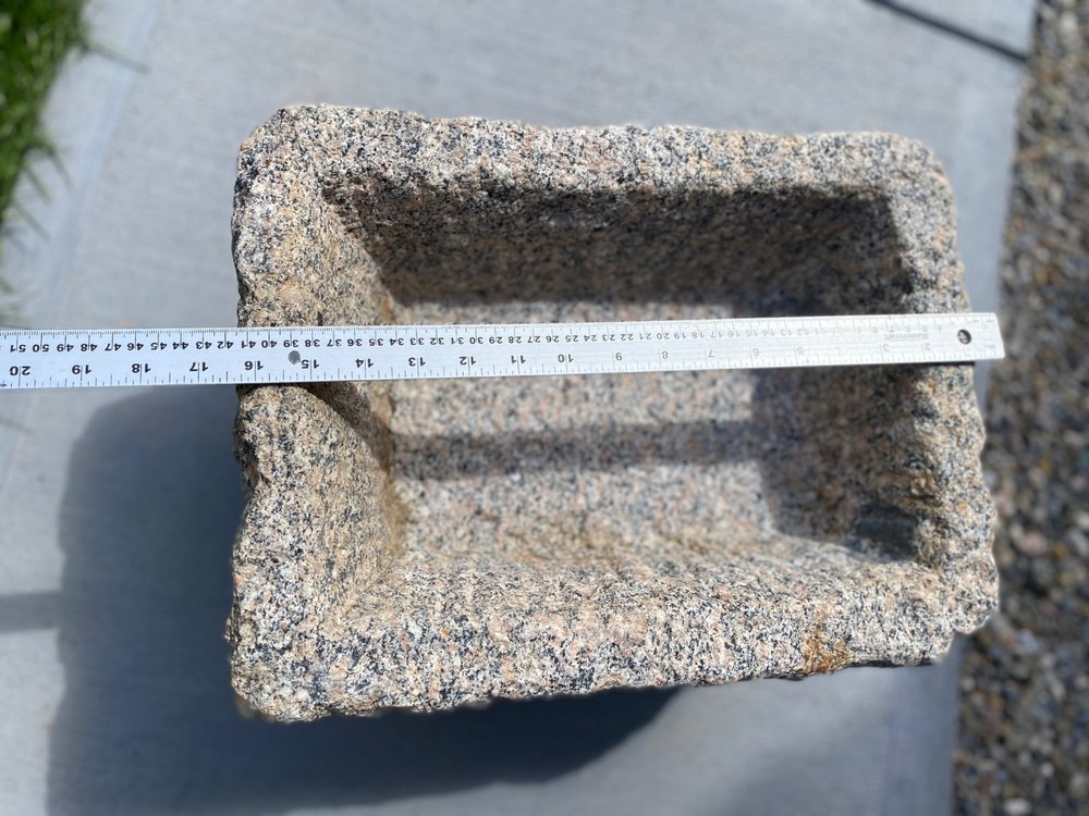 antique granite trough #9
