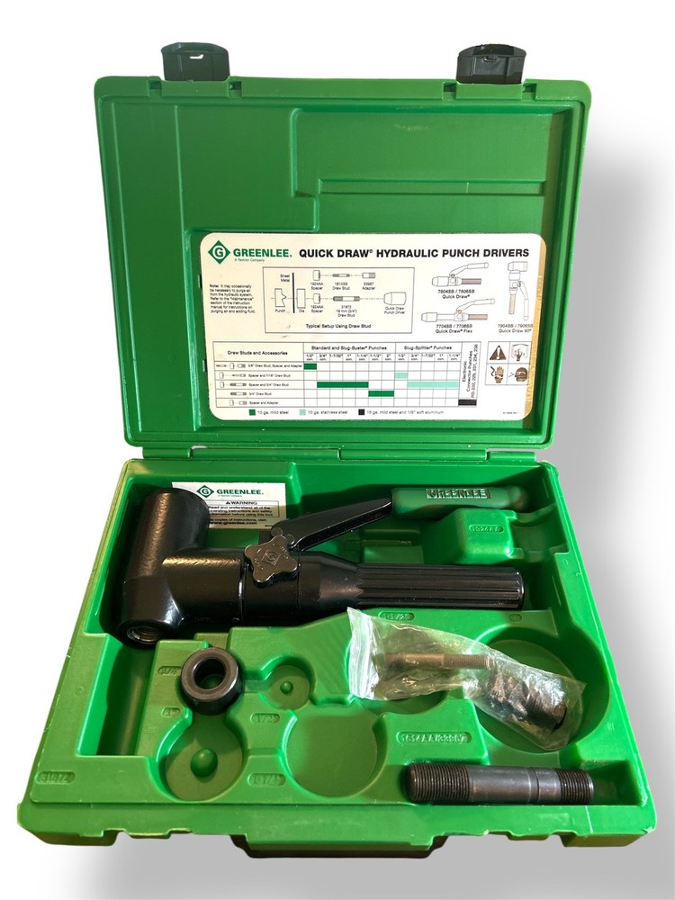 Greenlee 7904SB Compact Quick Draw 90 Hydraulic Punch Driver with Plastic Case
