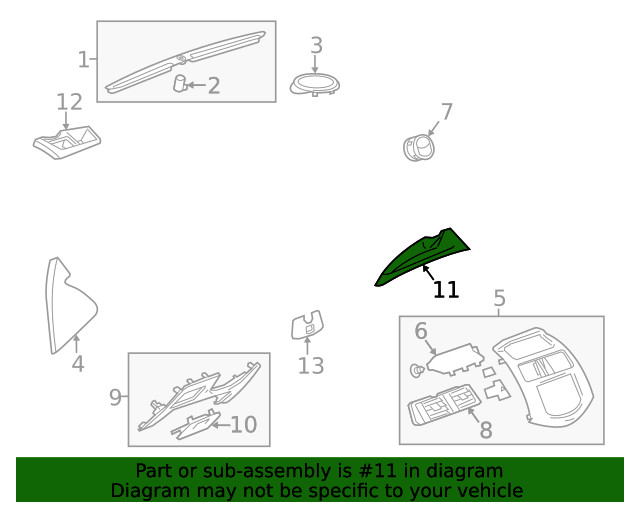 Switchblade Silver Metallic Passenger Side Instrument Panel Trim Plate Applique