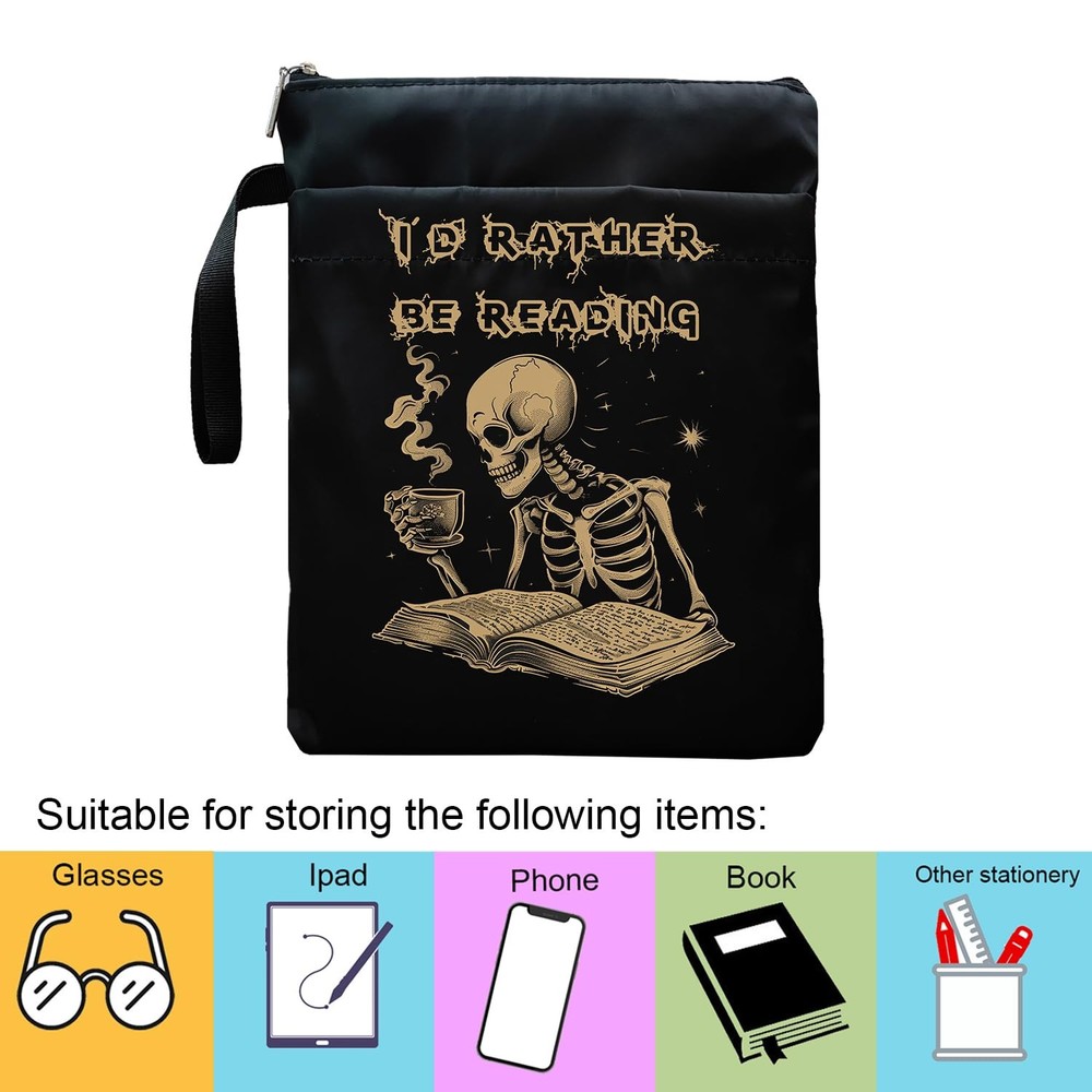 Large Black-E Reader Tarot Card Book Sleeve Pouch With Zipper Protector