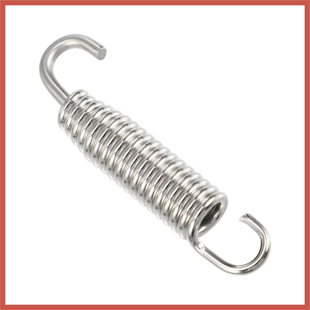 ACROPIX 2 Pcs Universal Exhaust Pipe Spring for 2.28", Silver Tone