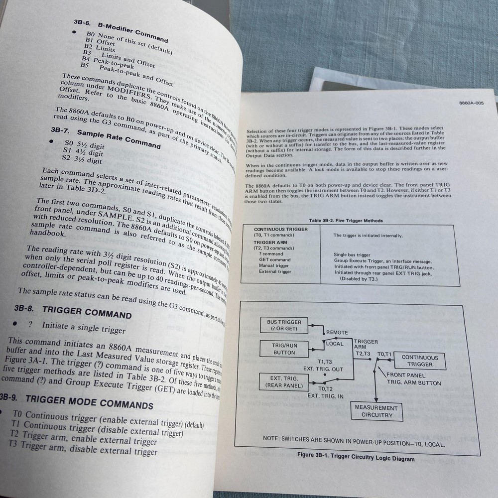 Fluke 8860A Digital Multimeter Operator Manual Handbook Instruction Calibration