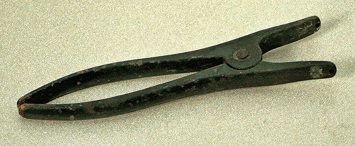 Antique Primitive Blacksmith Forged Cast Iron Pliers